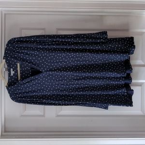 Navy polka dot dress